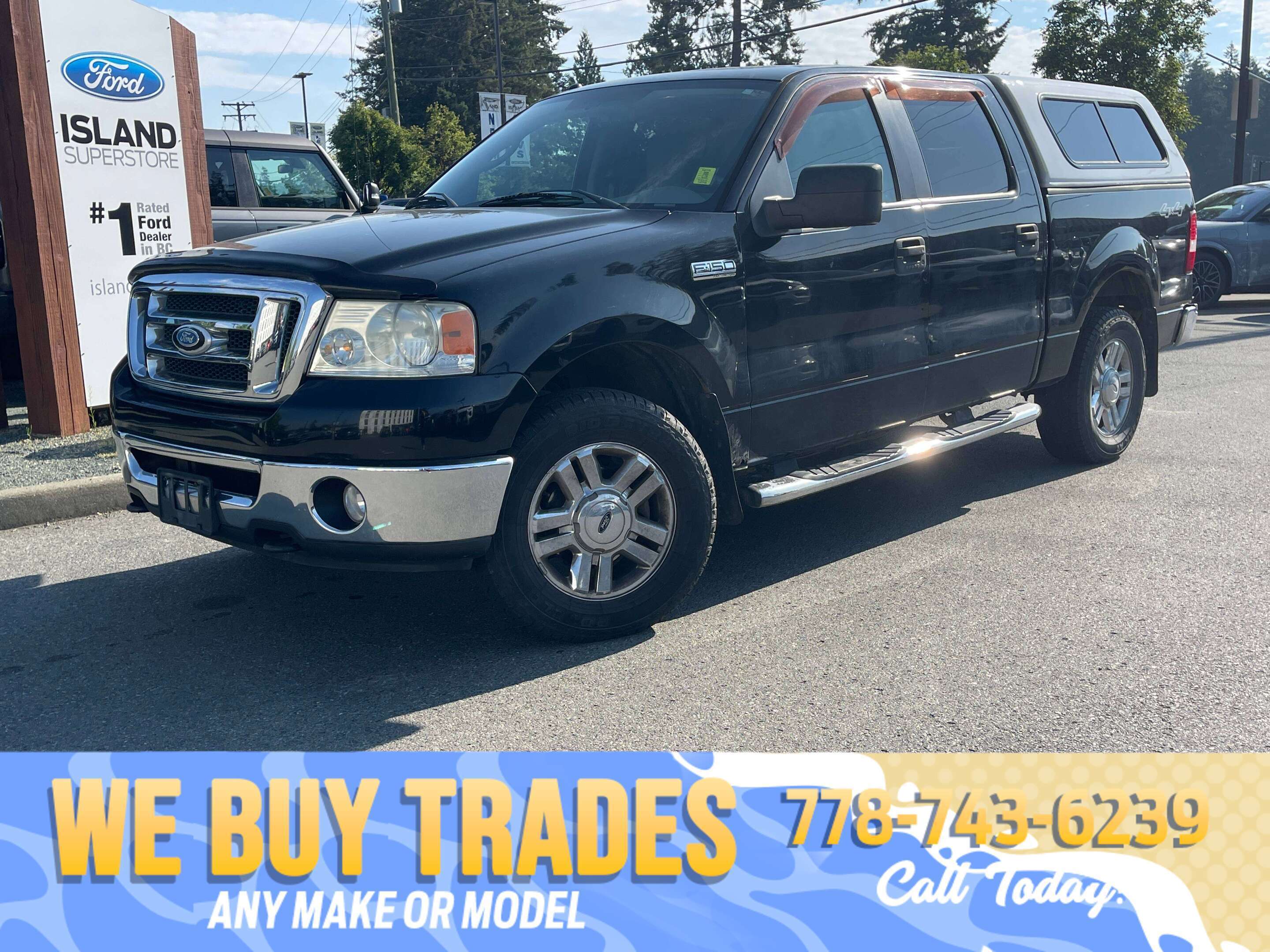 Black 2008 Ford F-150 Pickup Truck Four-Wheel Drive Automatic