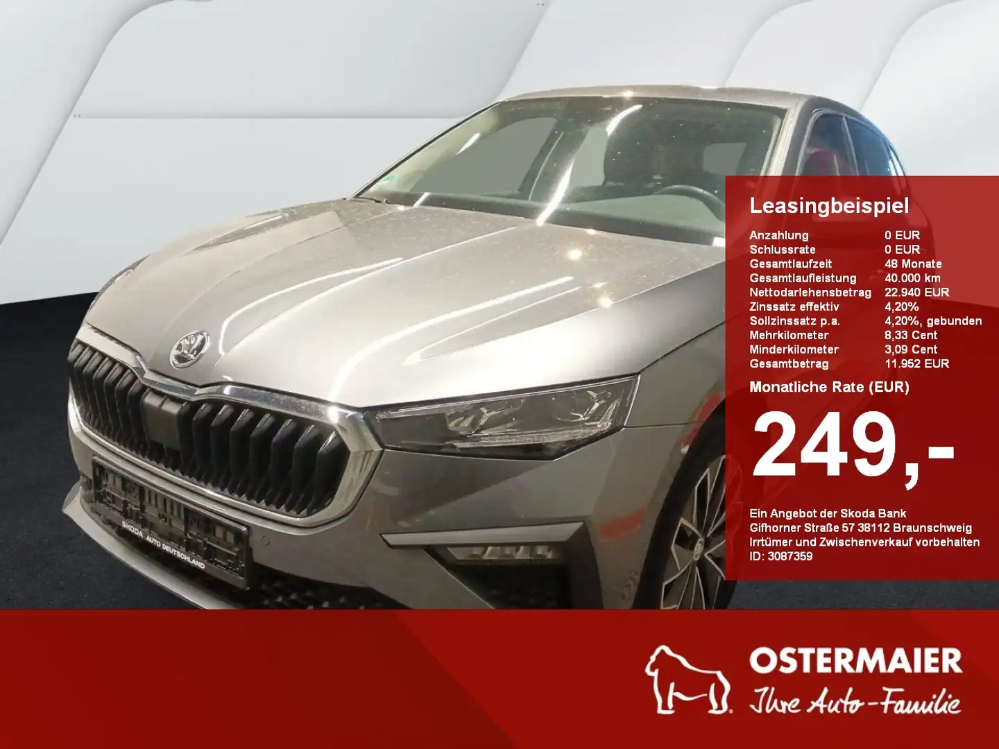 Skoda Scala SELECTION 1.0TSI 116PS DSG AHK.MATRIX.KAMERA.SHZG Grau - 1