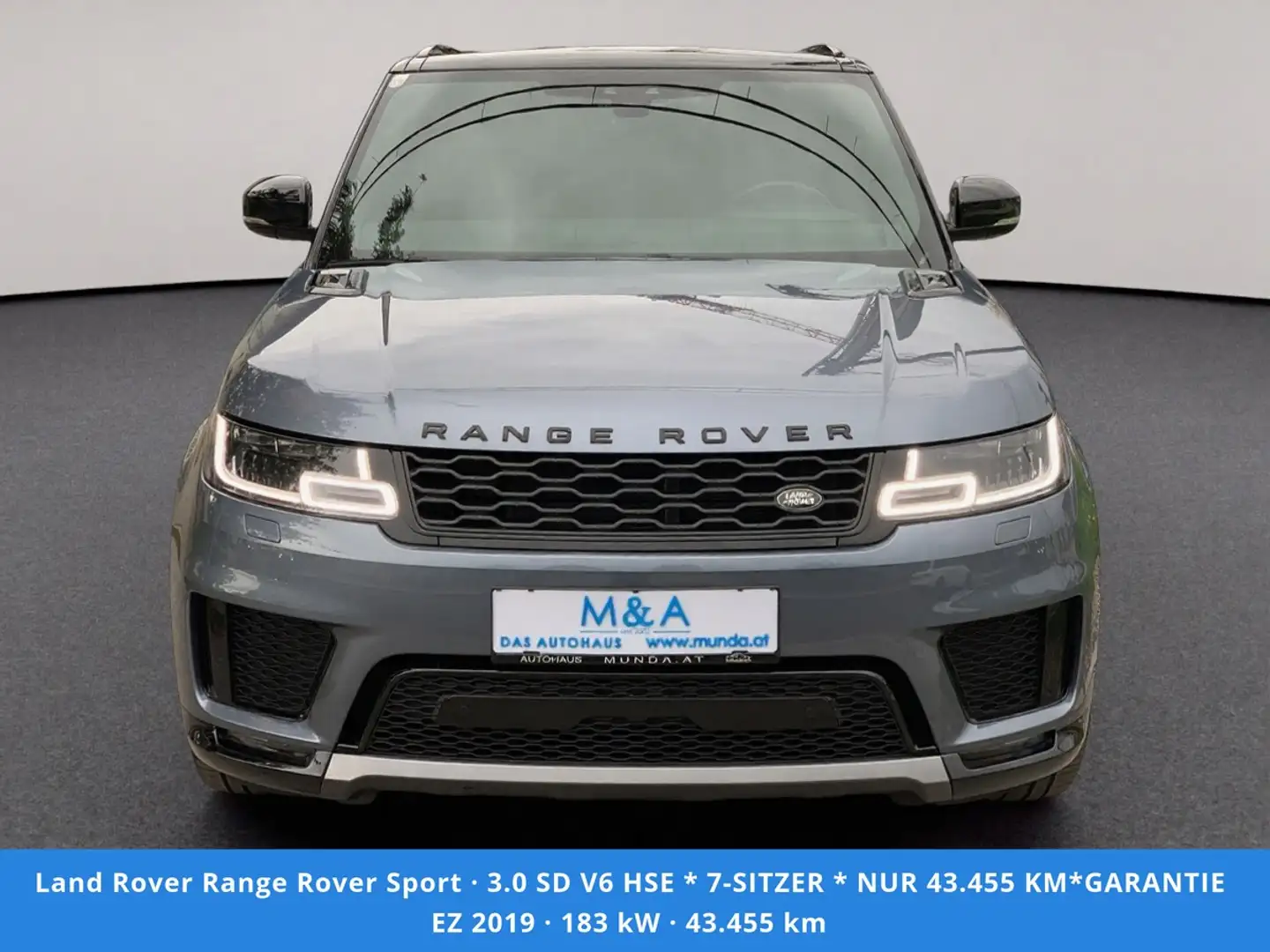 Land Rover Range Rover Sport 3.0 SD V6 HSE * 7-SITZER * NUR 43.455 KM*GARANTIE Blau - 2
