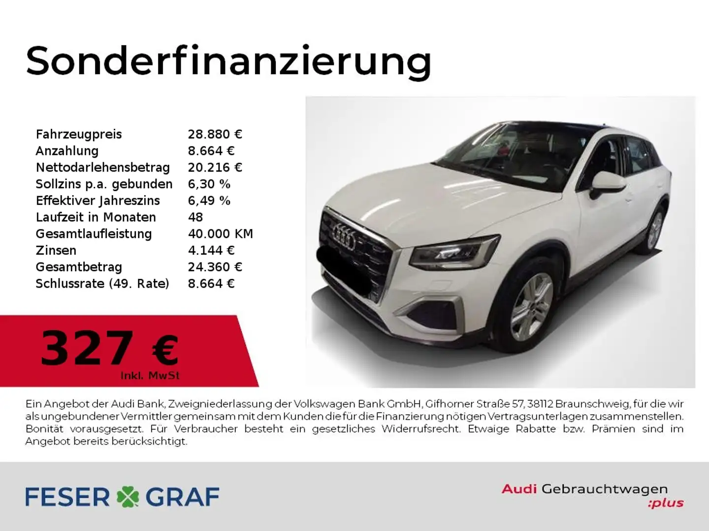 Audi Q2 Advanced 35 TDI qu S tron Pano,LED,Navi,Kamera Weiß - 1