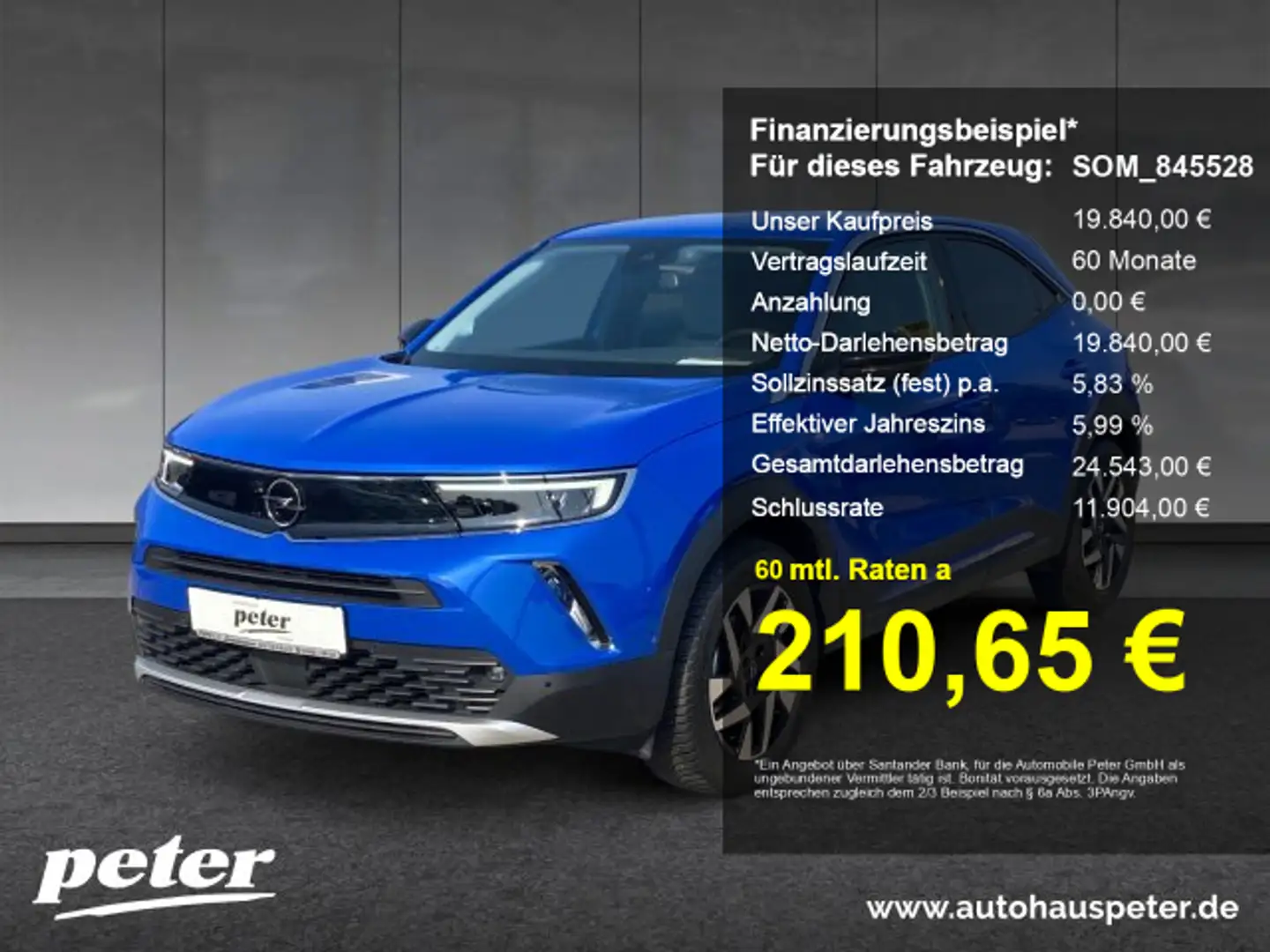 Opel Mokka Mokka 1.2 Turbo Elegance Automatik Klimaautomatik  Bleu - 1
