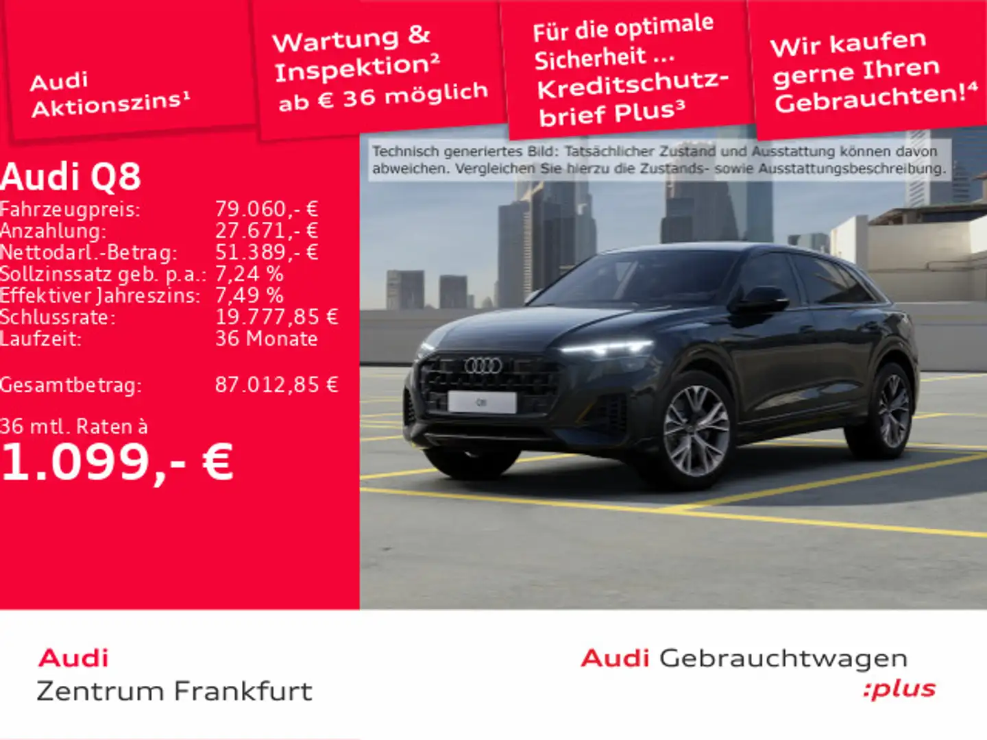 Audi Q8 55 TFSI e quattro tiptronic S line Matrix-LED Schwarz - 1
