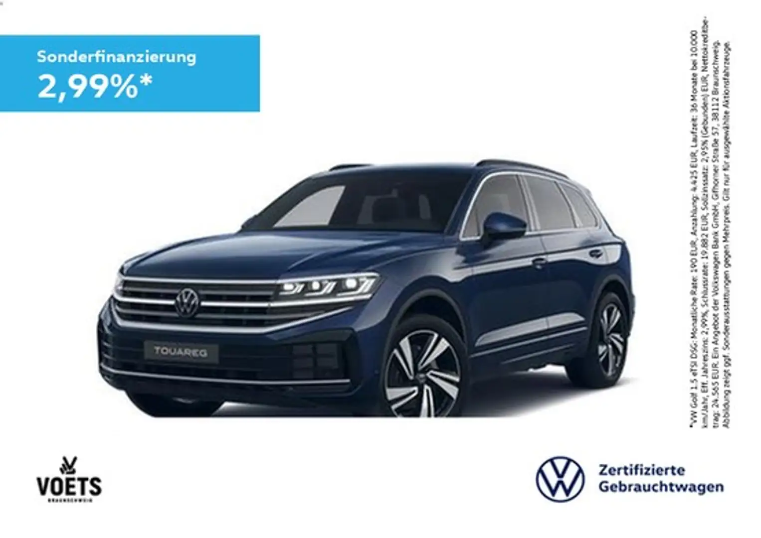 Volkswagen Touareg Elegance 3.0 TDI 4Motion Tiptronic PANO+RearVie... Bleu - 1