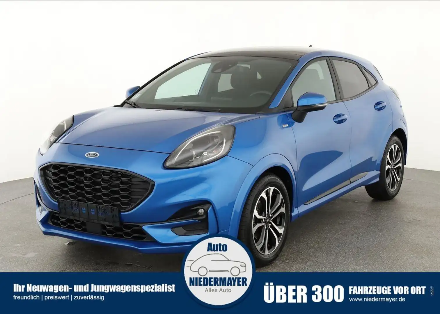 Ford Puma 1.0 EcoBoost ST-Line, LED, AHK, Navi, Pano, 1-Hand Bleu - 1
