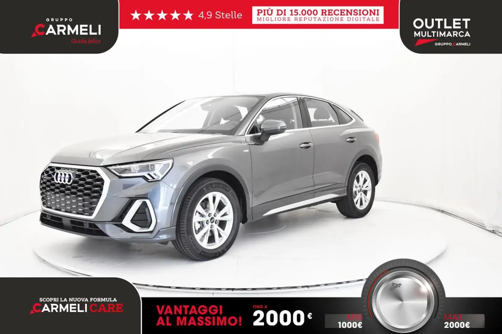 Audi Q3 Spb 35 2.0 tdi S Line 4X4 TETTO,KM0 Gris - 1