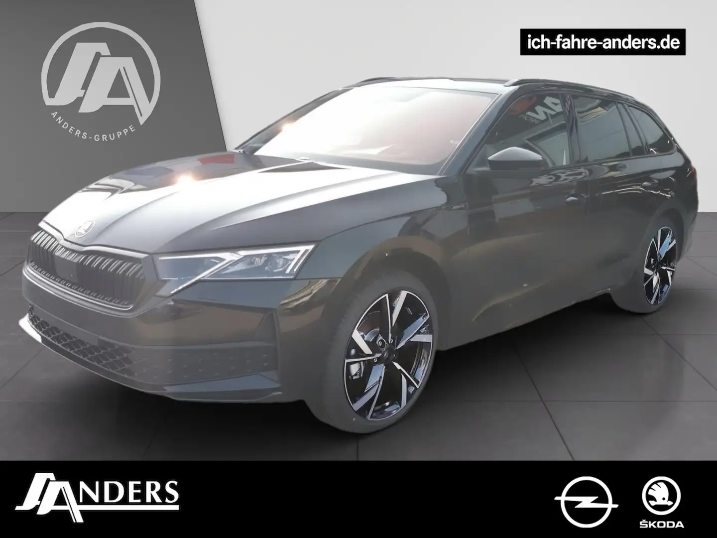 Skoda Octavia Combi Sportline 2,0 TDI DSG +AHK+HUD+SHZ Noir - 1