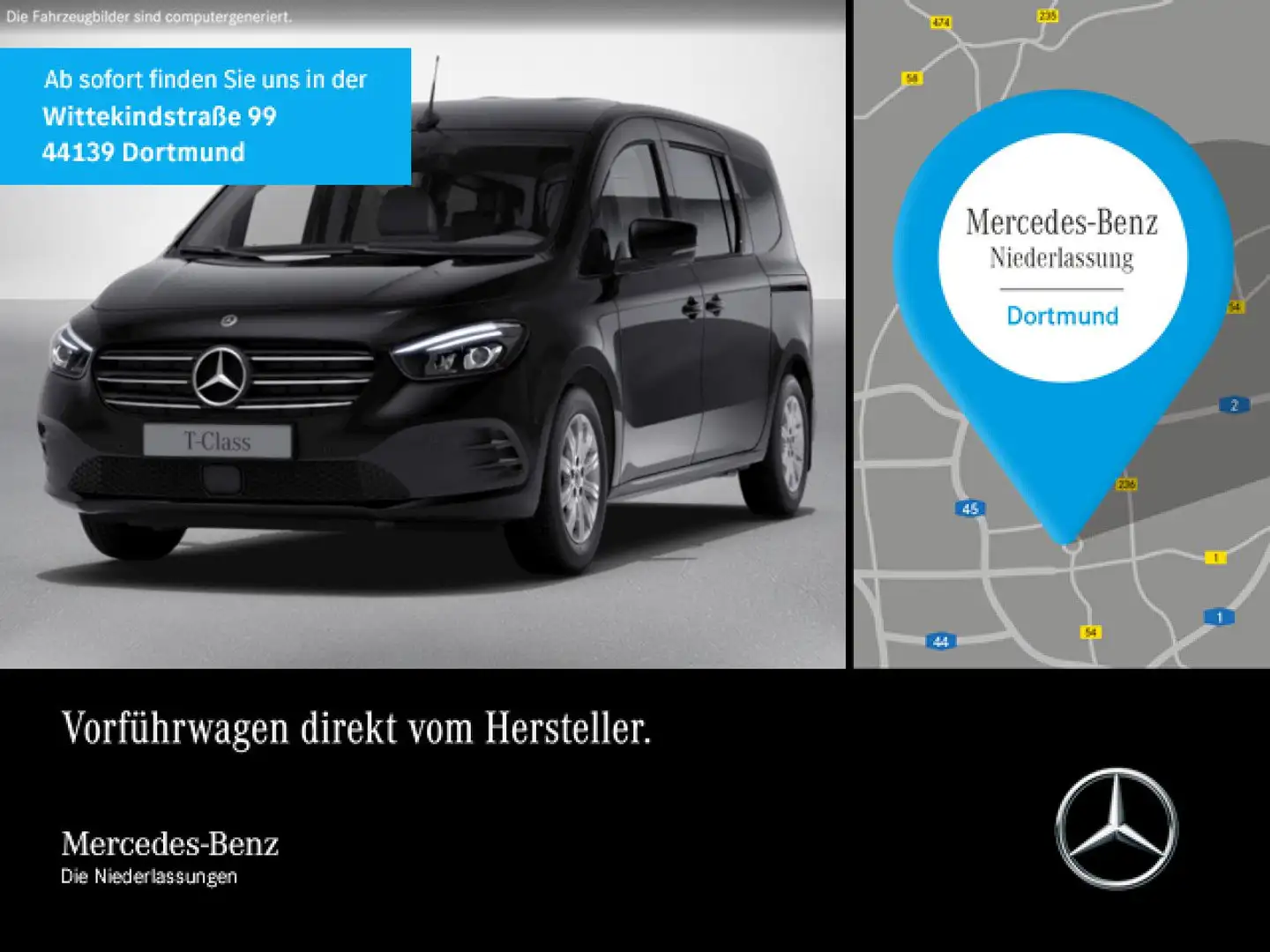 Mercedes-Benz T-Class T 180 EDITION+PROGRESSIVE+Klimaautom+Navi+PTS+DAB Zwart - 1