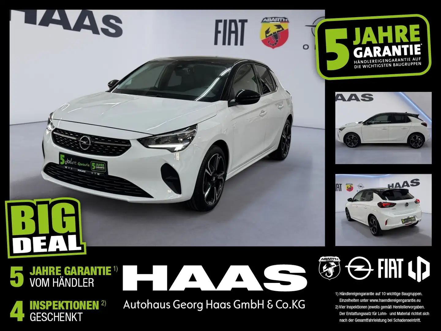 Opel Corsa F 1.2 Turbo Elegance Sitzheiz., Automatik Weiß - 1