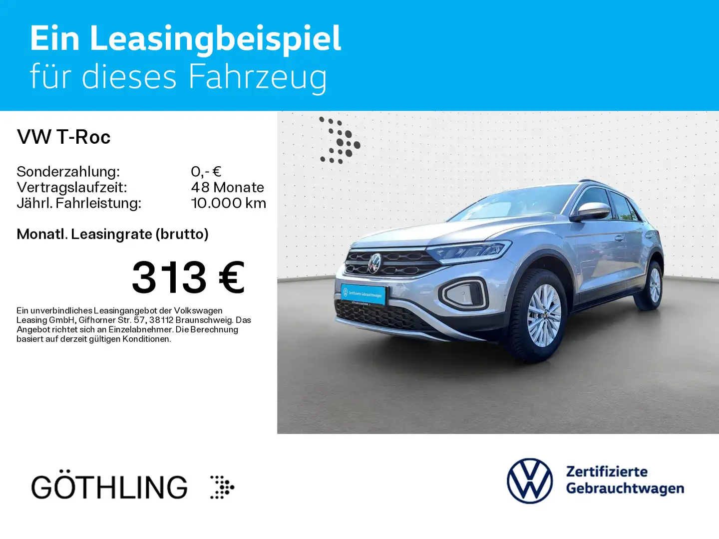 Volkswagen T-Roc Life 1.5 TSI DSG*NAVI*ASG*SHZ*LED*VIRTUAL* Silber - 2