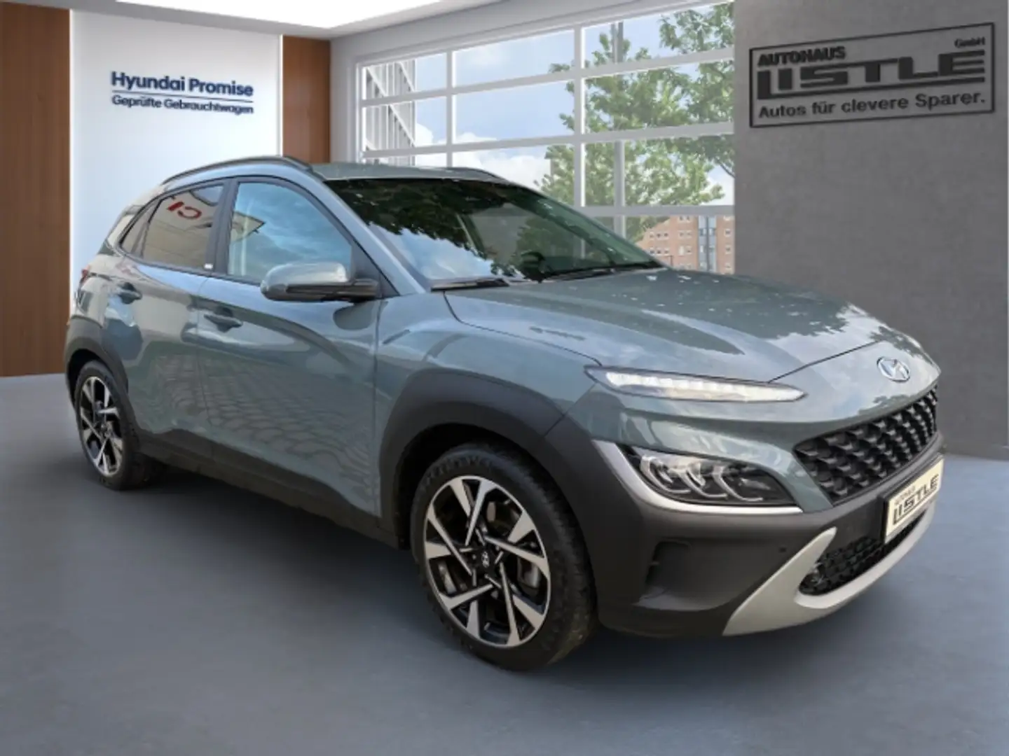 Hyundai KONA 2WD 1.0 T-GDI +KLIMA+RFK+PDC+LED+SHZ+NAVI+UVM+ Grün - 2