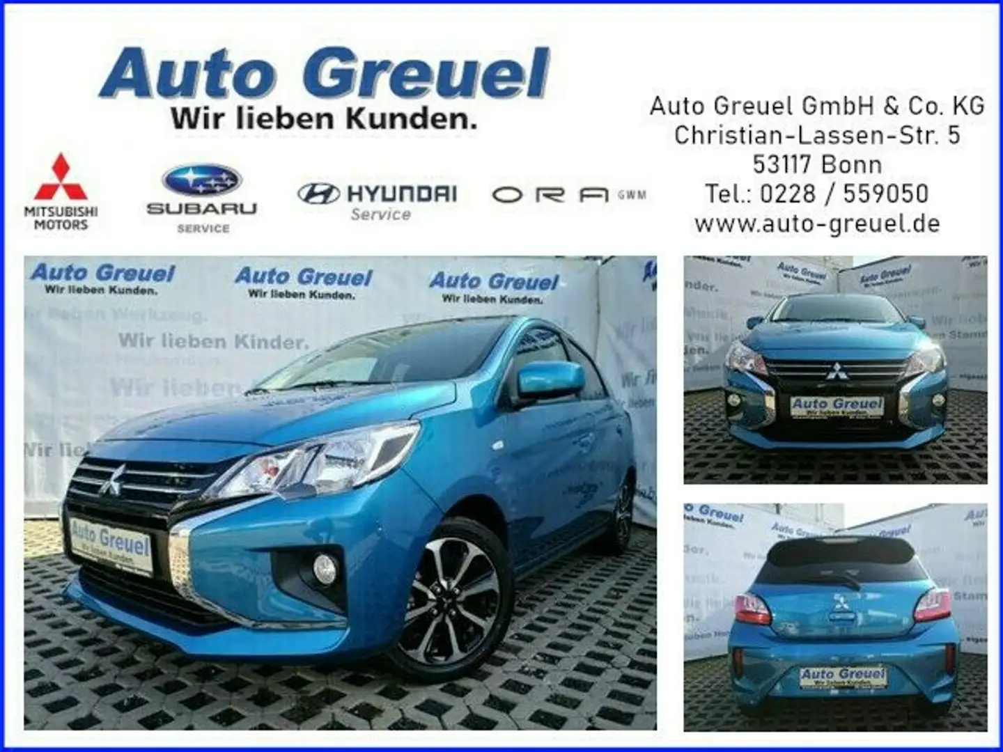 Mitsubishi Space Star 1.2 Select+ Atoll-Blau Blauw - 1