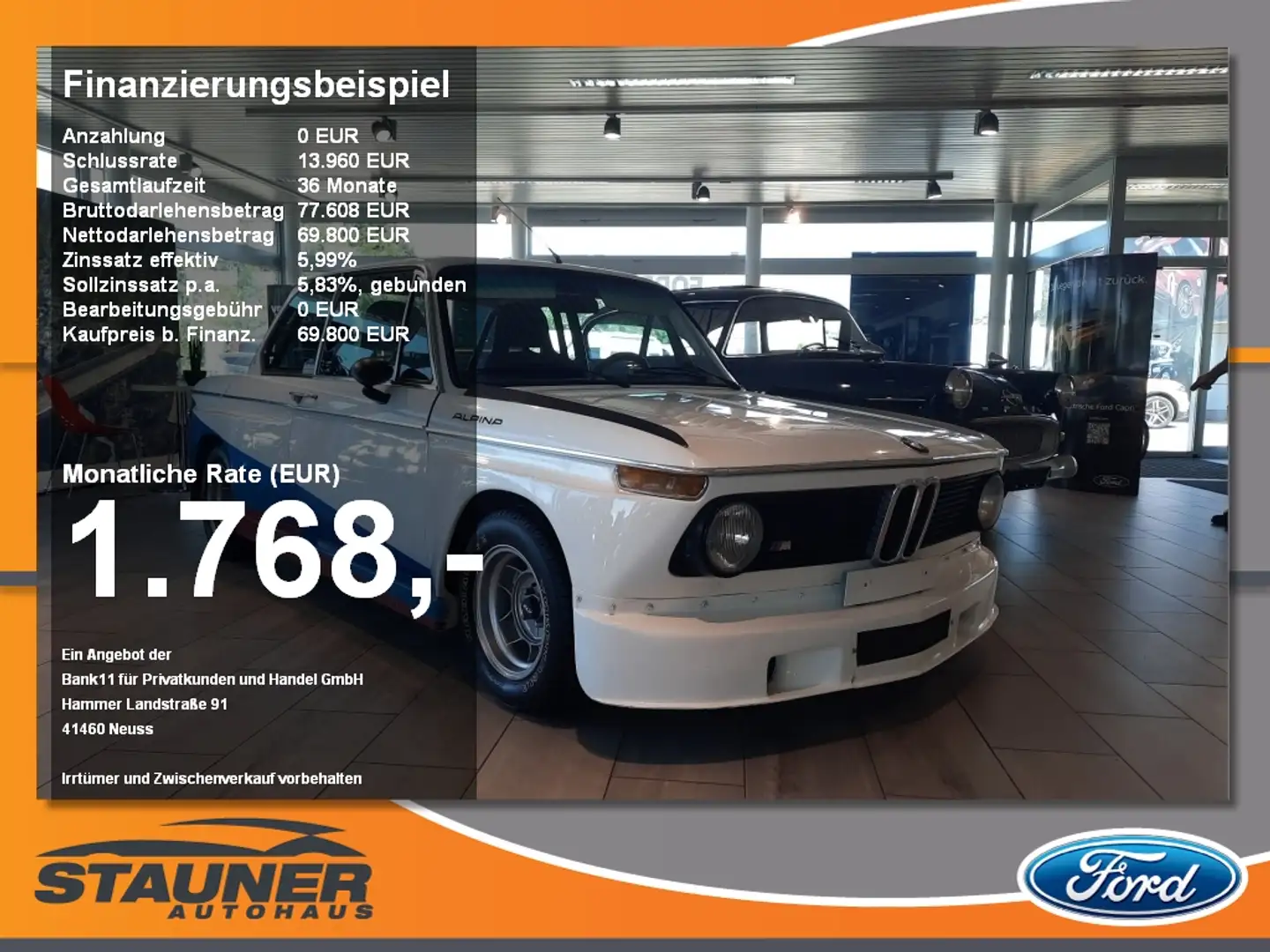 BMW 2002 Turbo Alpina Matching Number Weiß - 1