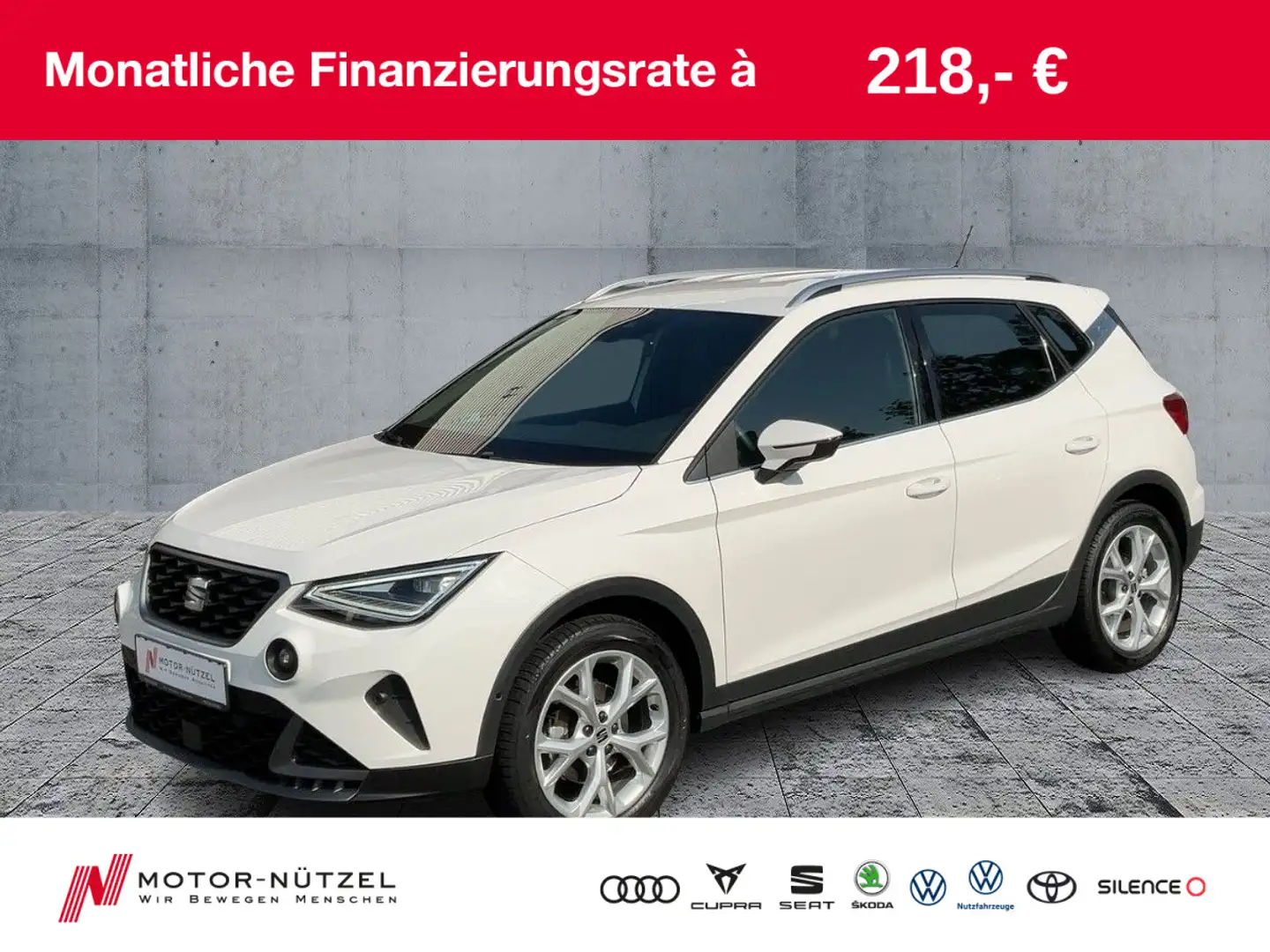 SEAT Arona 1.5 DSG FR 4JG+LED+NAV+ACC+APP+SHZ+RFK+17" Weiß - 1