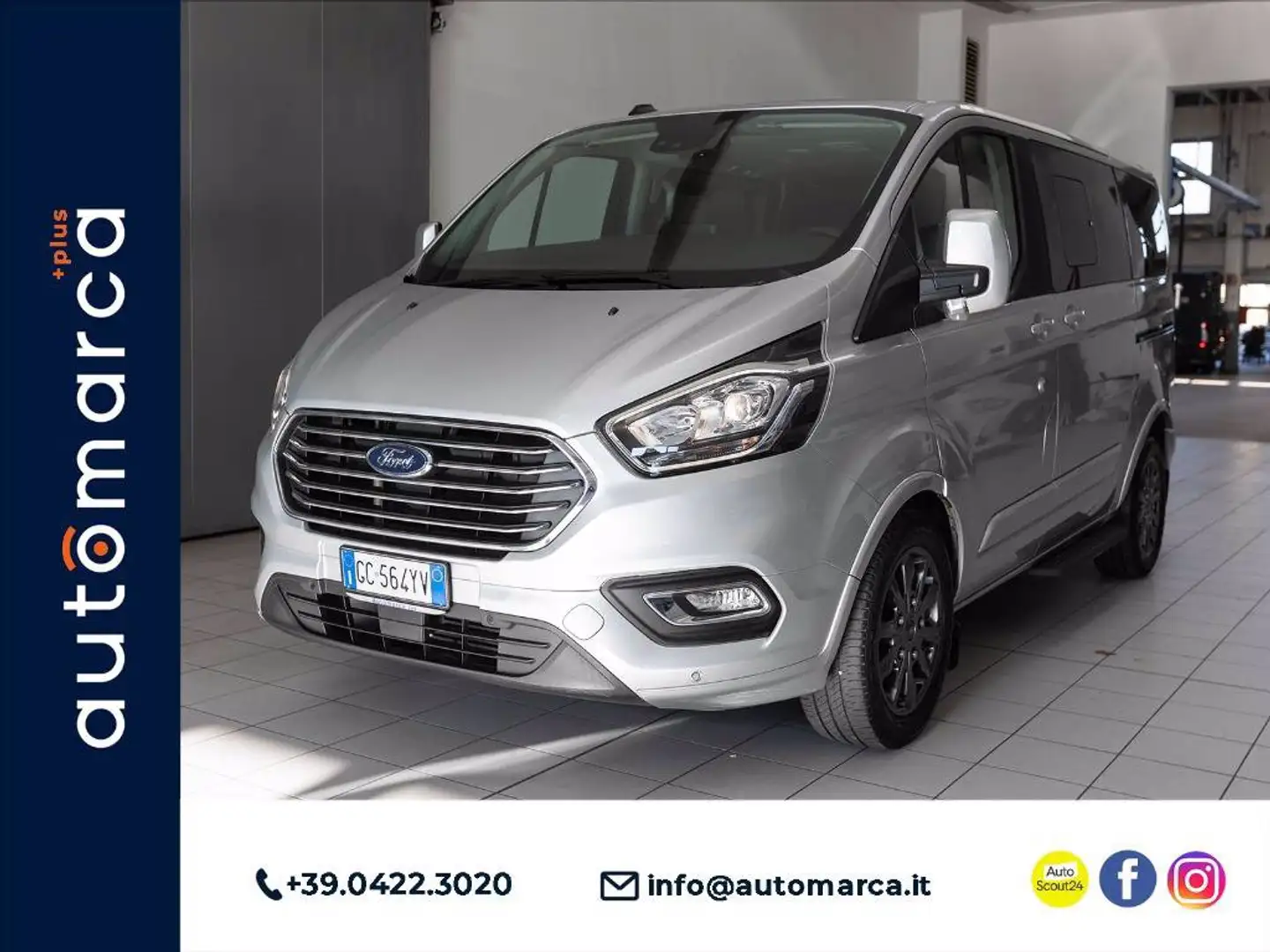 Ford Tourneo Custom 320 2.0 tdci MHEV 130cv Trend L1H1 E6.2 Grigio - 1