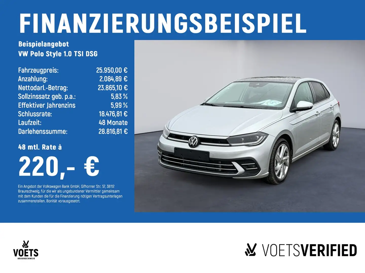 Volkswagen Polo Style 1.0 TSI DSG MATRIX-LED+RearView+AHK Grau - 2