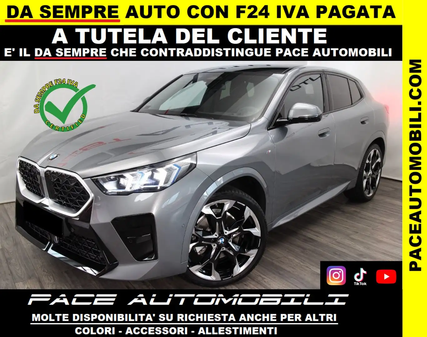 BMW X2 20i M SPORT M-SPORT MSPORT PDC ACC TETTO F1 21" Grigio - 1