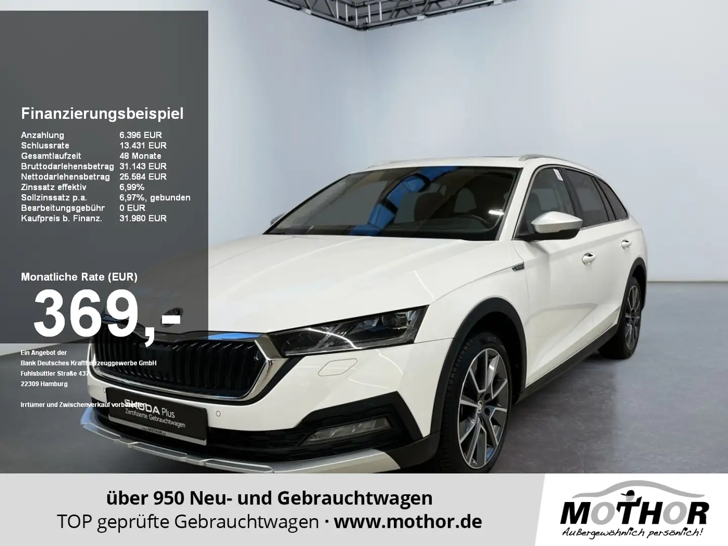 Skoda Octavia Combi Scout 2.0 TDI 4x4 DSG ACC Weiß - 1