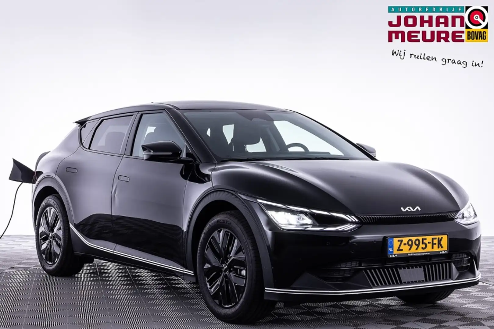 Kia EV6 Light Edition 58 kWh | SOH 100% ✅ 1e Eigenaar Zwart - 1