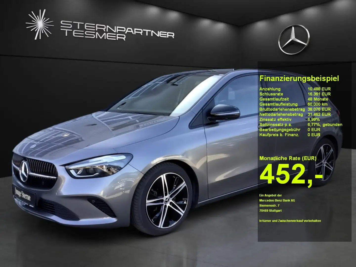 Mercedes-Benz B 220 d Night StHz Pano 360°Burmester Mem.P MBUX Szary - 1
