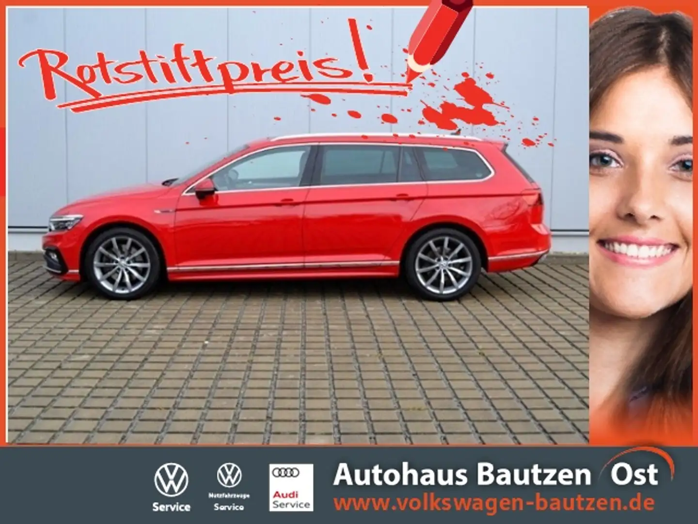 Volkswagen Passat Variant 2.0 TDI 240 PS 4M DSG R-Line VOLL/ELEGANCE/AHK/ST Rot - 1
