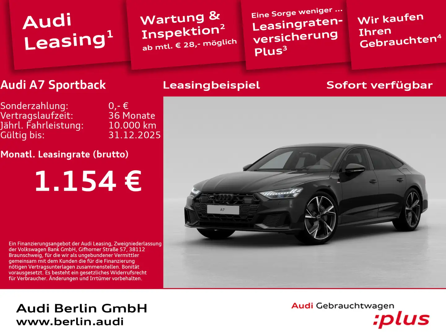 Audi A7 50 TFSI e quattro S tronic Noir - 1