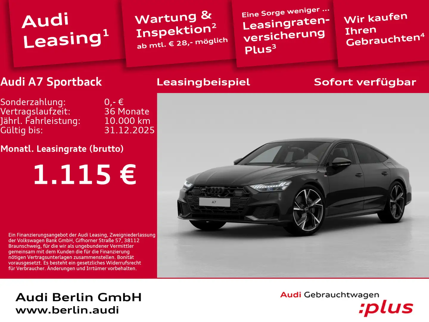 Audi A7 50 TFSI e quattro S tronic Schwarz - 1