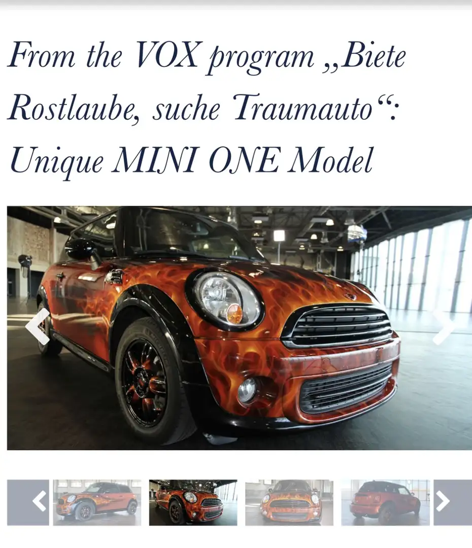 MINI One MINI UNIKAT. 10 jahre Vox Jubiläumsfolge Highligh - 1