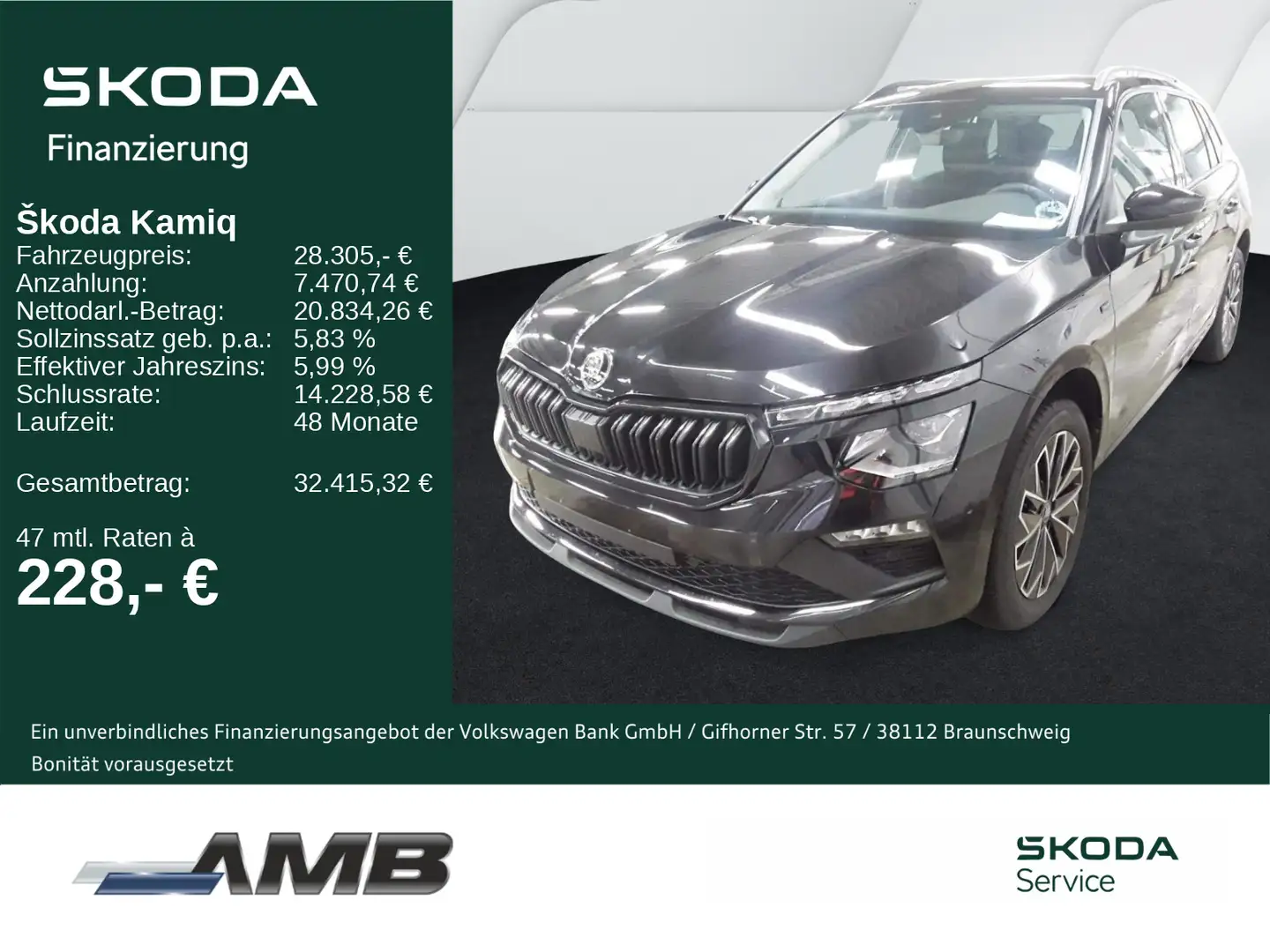 Skoda Kamiq Tour 1.5 TSI DSG/AHK/Matrix/ACC/Navi/Black Schwarz - 1