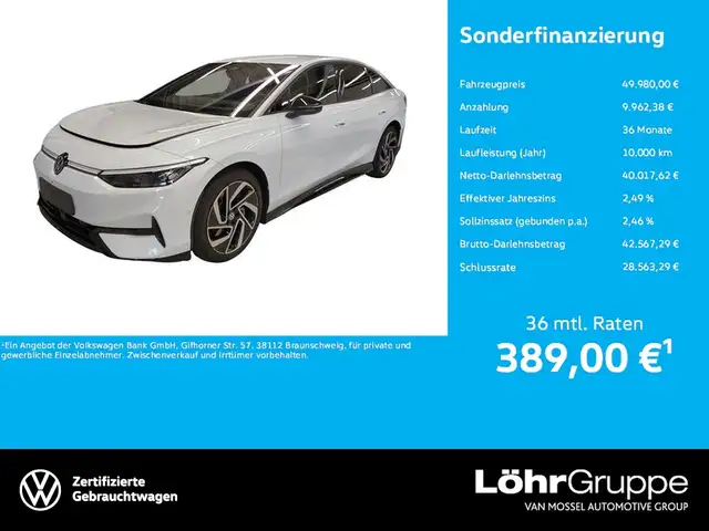 Volkswagen ID.7 Pro Wärmepumpe, AHK, IQ Drive