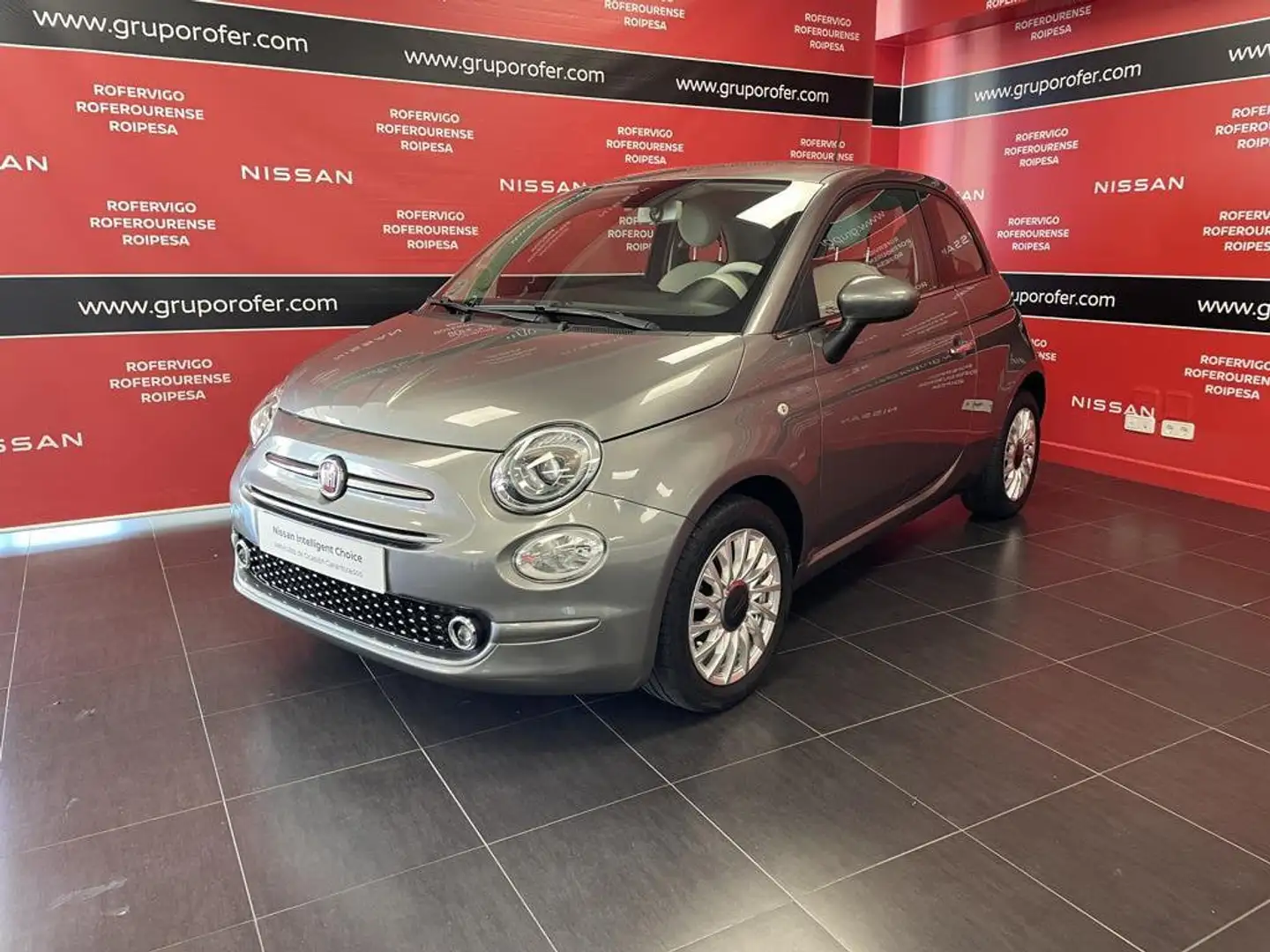 Fiat 500 1.2 Lounge Gris - 1