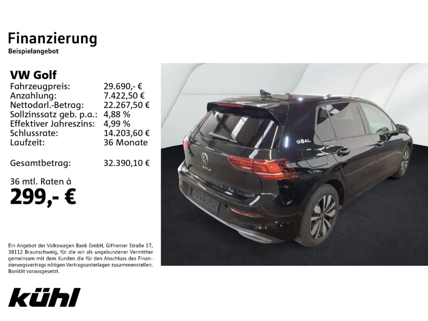 Volkswagen Golf 8 VIII 2.0 TDI DSG Goal LED+/ACC/Kamera/App Schwarz - 2