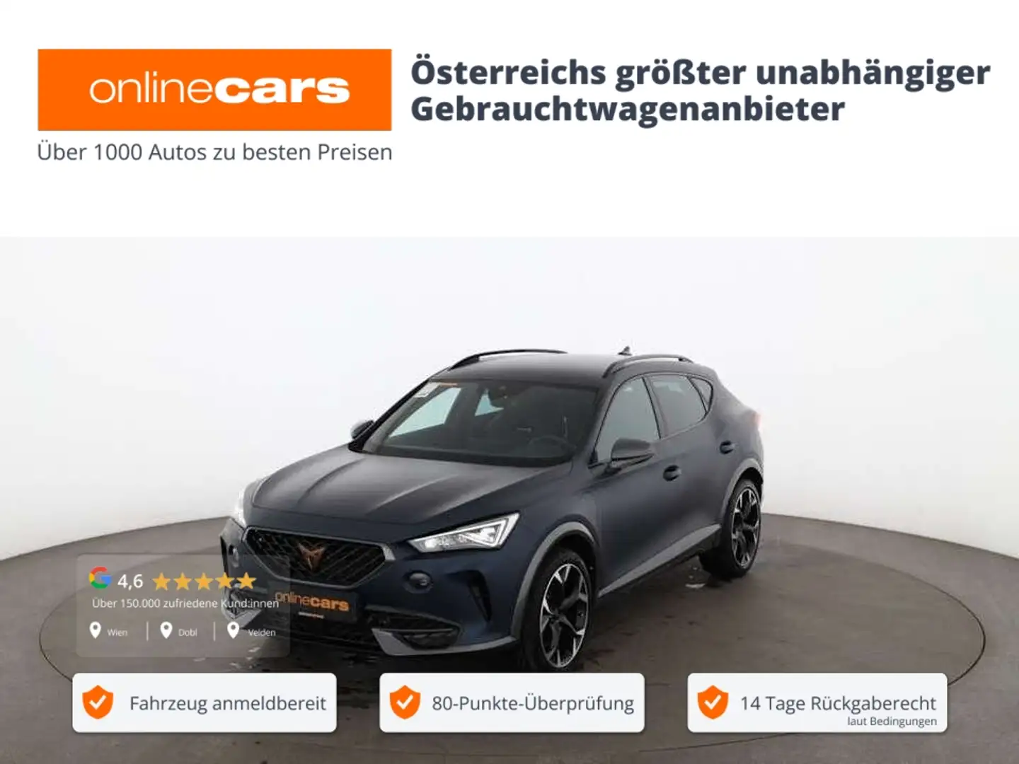 CUPRA Formentor 1.4 VZ eHybrid 150/245 Aut LED AHK NAVI Blau - 1