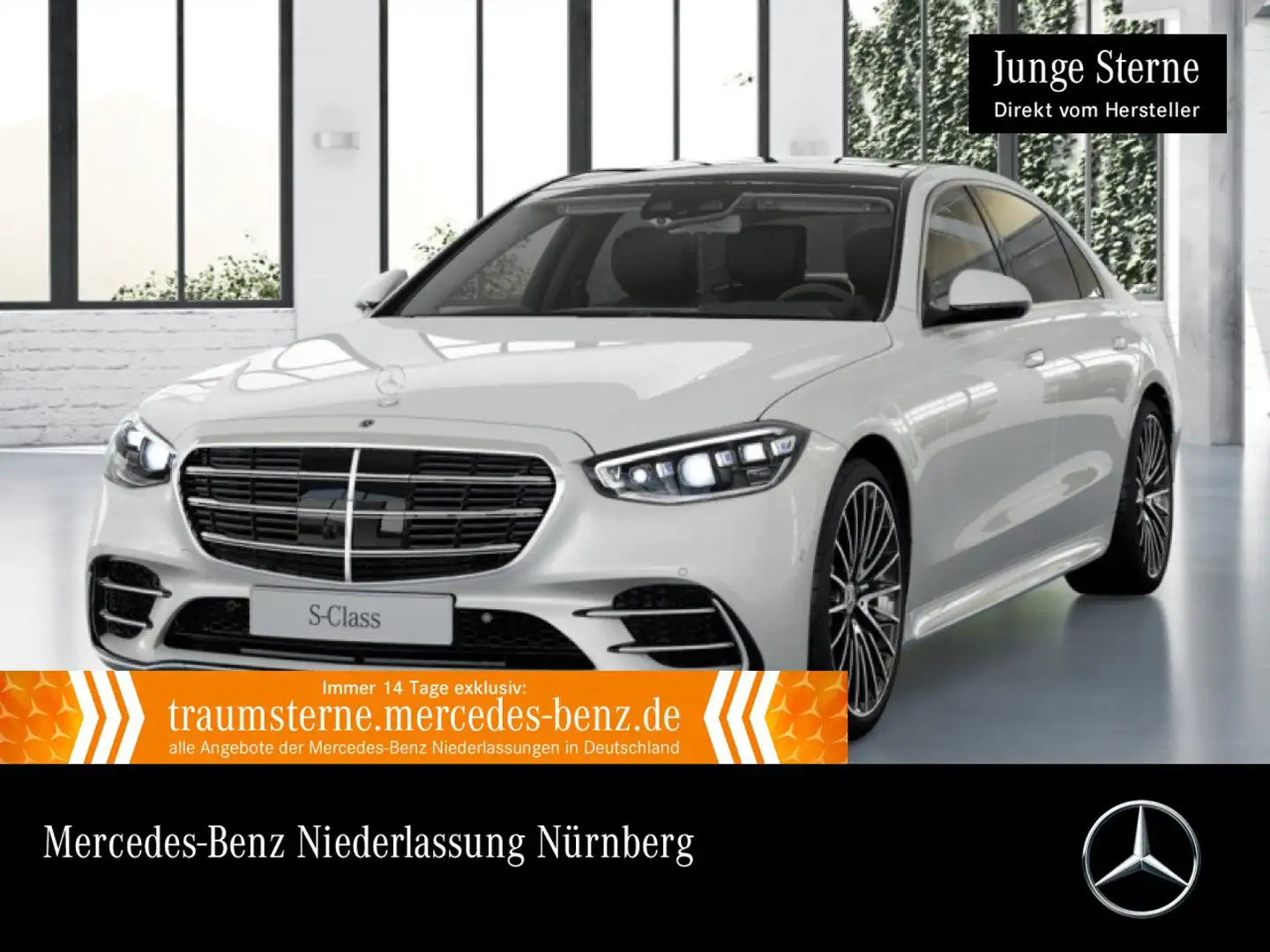 Mercedes-Benz S 400 d L 4M AMG+PANO+DIGITAL-L+BURMESTER4D+STHZG Weiß - 1