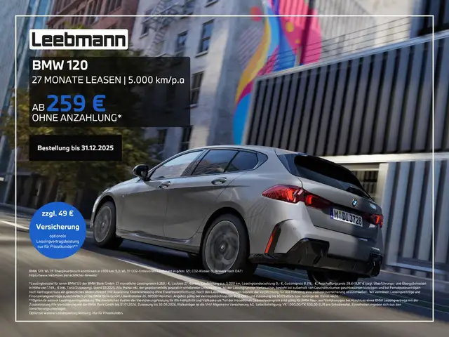 BMW 120 Aktion! Jahresendspurt! Bis 31.12.2025!