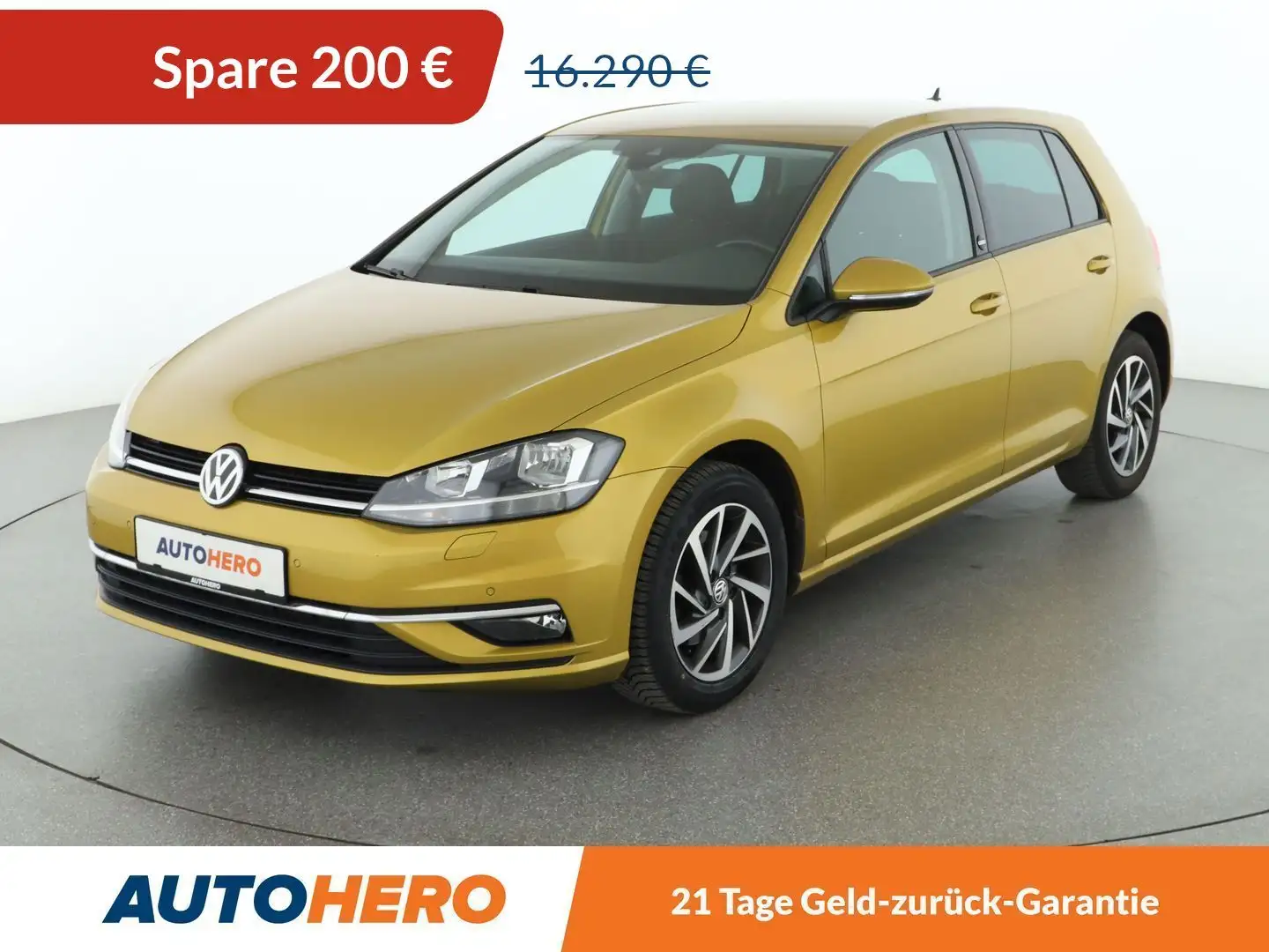 Volkswagen Golf 1.4 TSI Sound Aut.*NAVI*ACC*CAM*PDC*SHZ* Jaune - 1