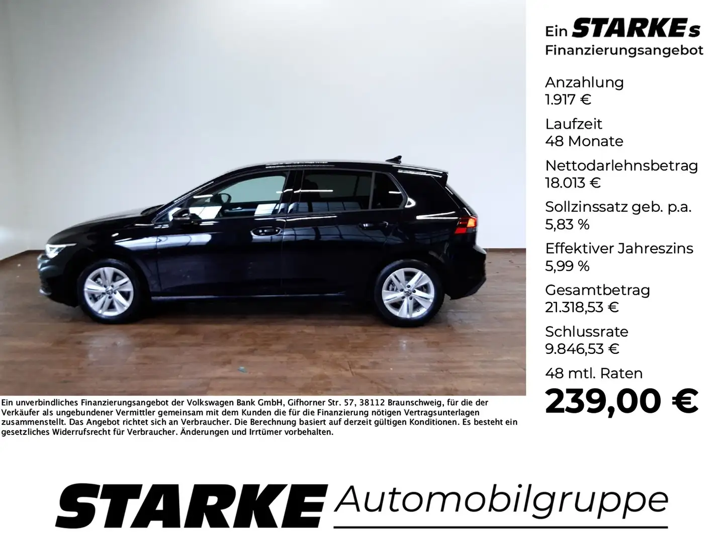 Volkswagen Golf VIII 2.0 TDI DSG Life Negro - 1