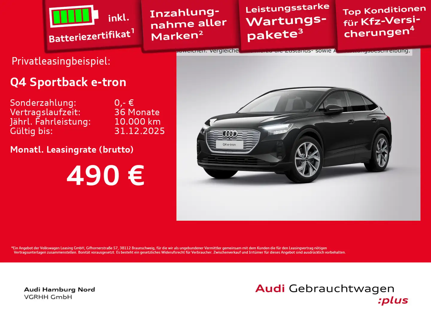 Audi Q4 e-tron Q4 Sportback 45 e-tron S line AHK Sound ACC  Cam Schwarz - 1