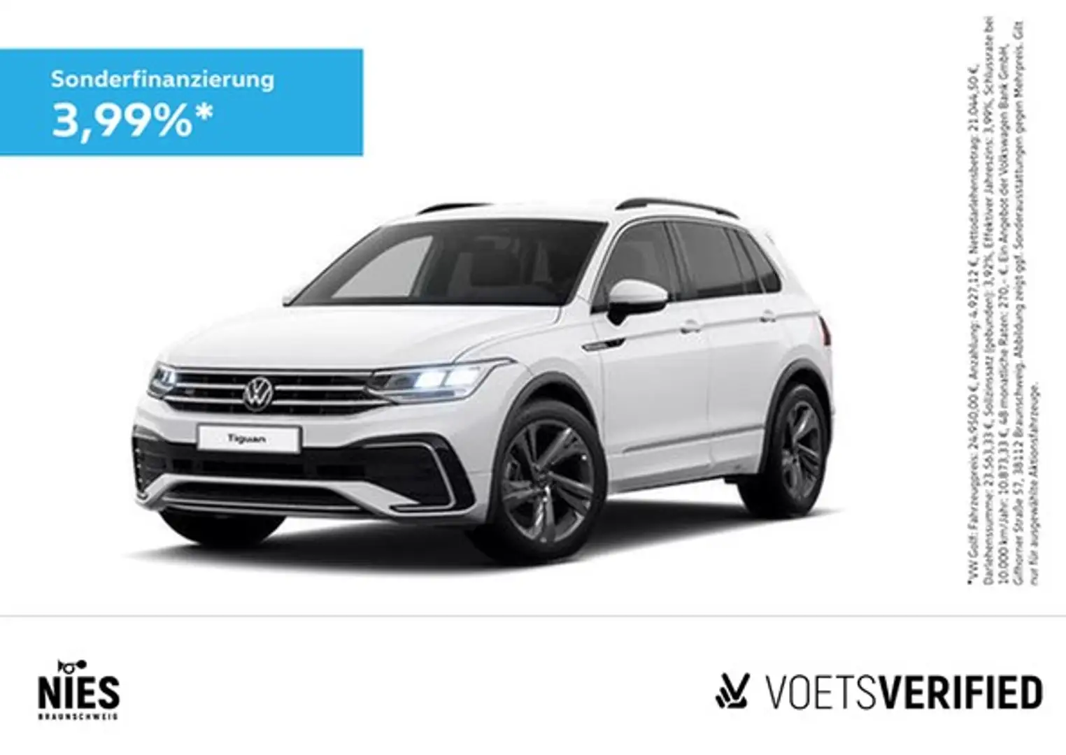 Volkswagen Tiguan R-Line 1.5 TSI DSG LED+SHZ+App-Connect Blanc - 1