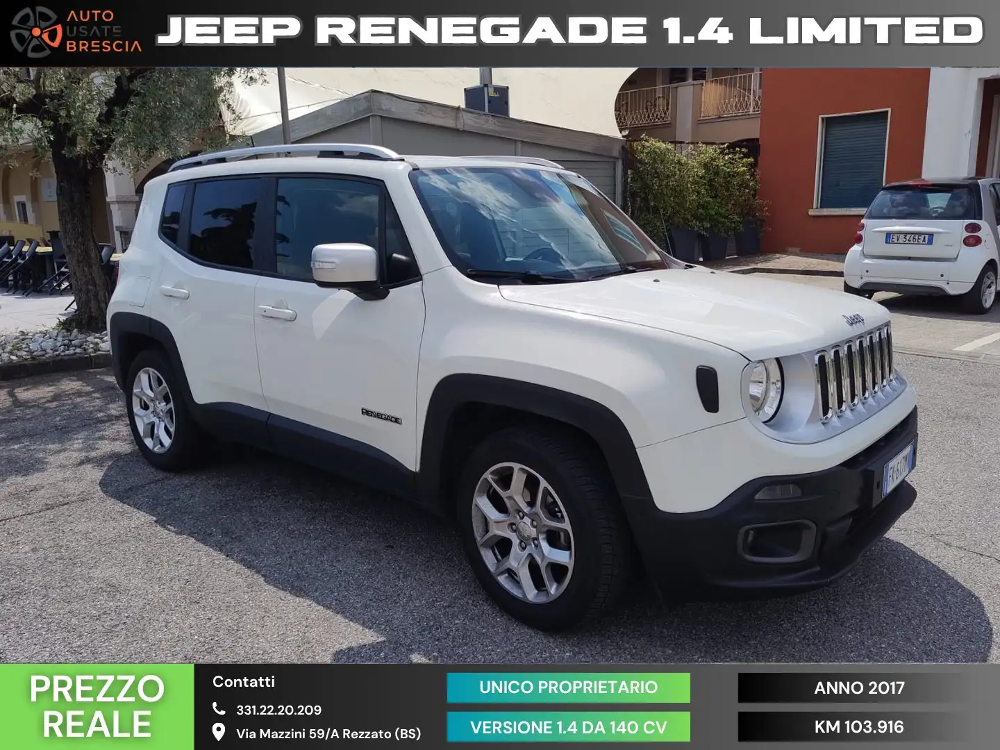 Jeep Renegade 1.4 m-air Limited fwd 140 Cv *Unico Proprietario* Blanc - 1