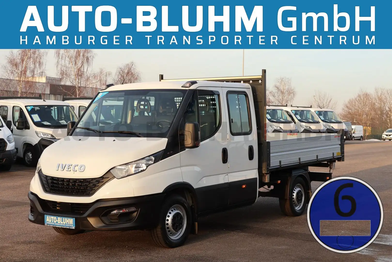 Iveco Daily 35S16 3.0-D Doka Kipper + AHK 3,5T 7-Sitze Blanc - 1