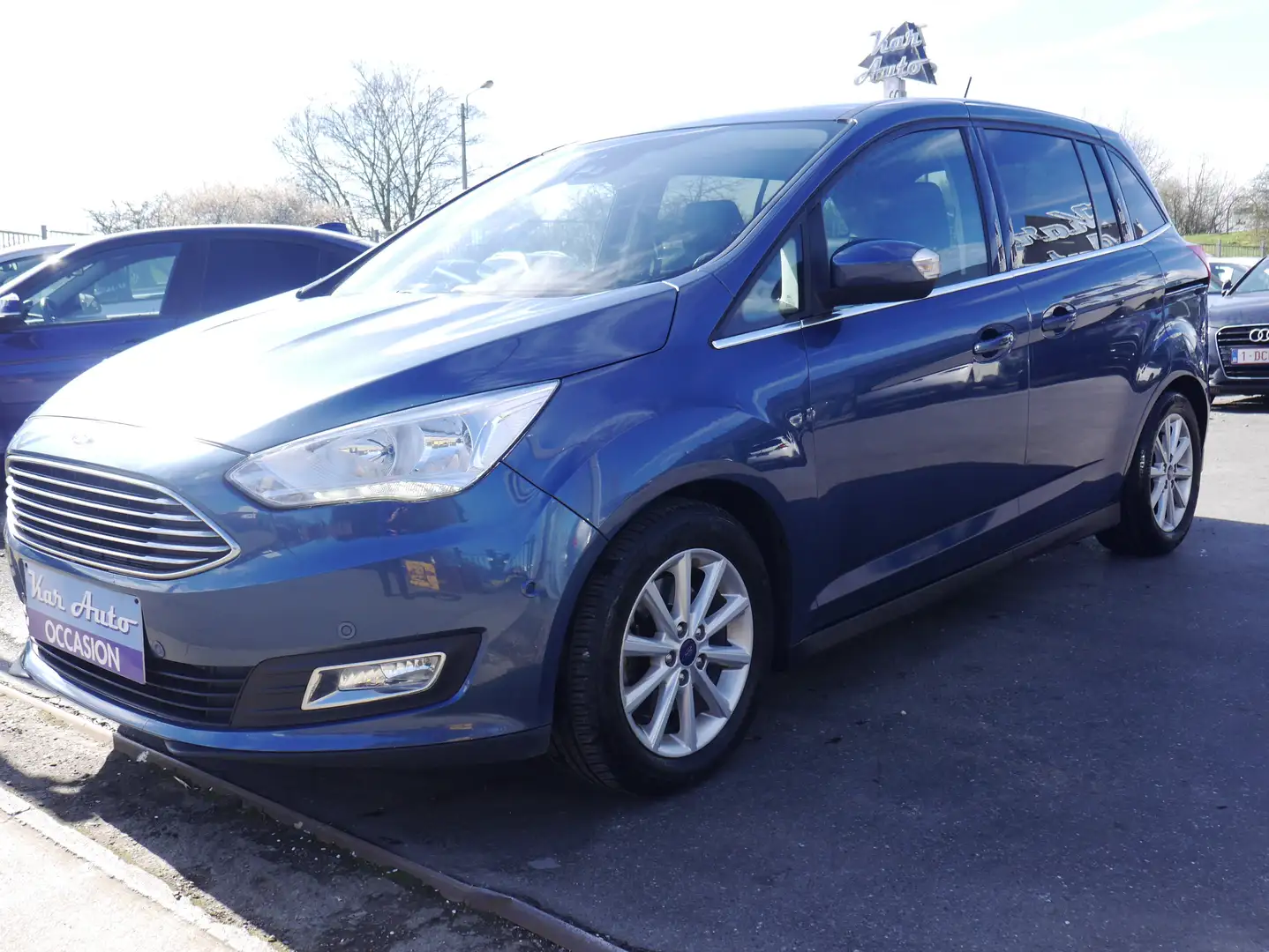 Ford Grand C-Max 1.0 EcoBoost Titanium*GPS*CUIR*JANTES* Blauw - 2