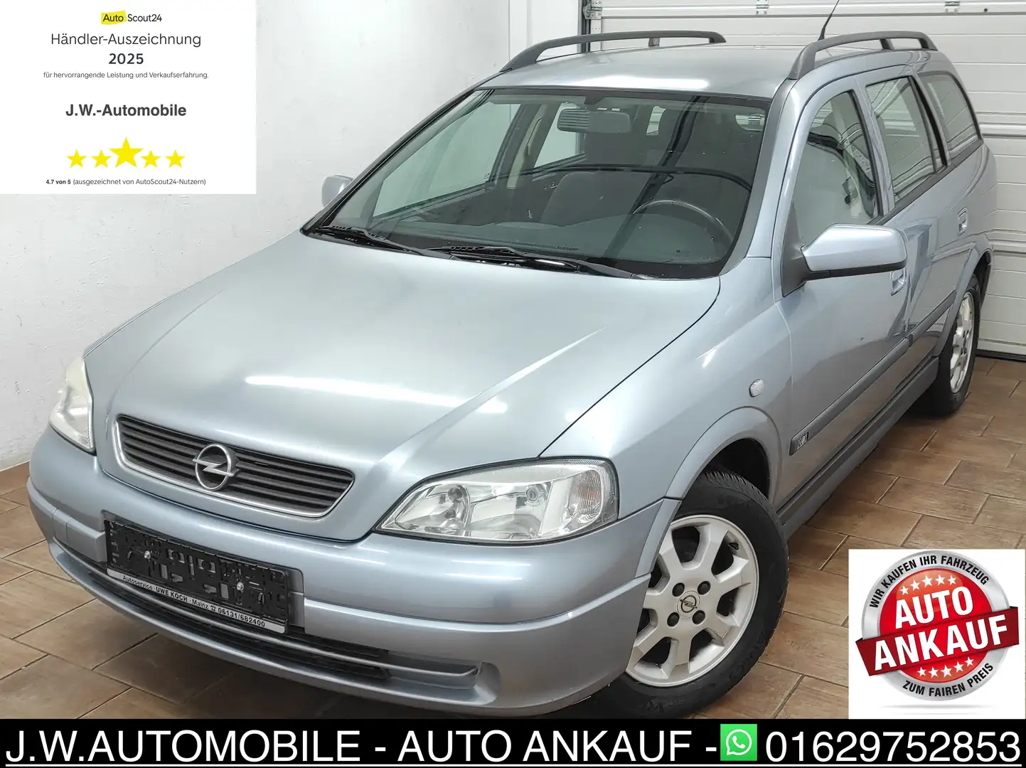 Opel Astra G KOMBI 1.6 *TÜV NEU* KLIMA ALLWETTER ALU Njoy Szary - 1