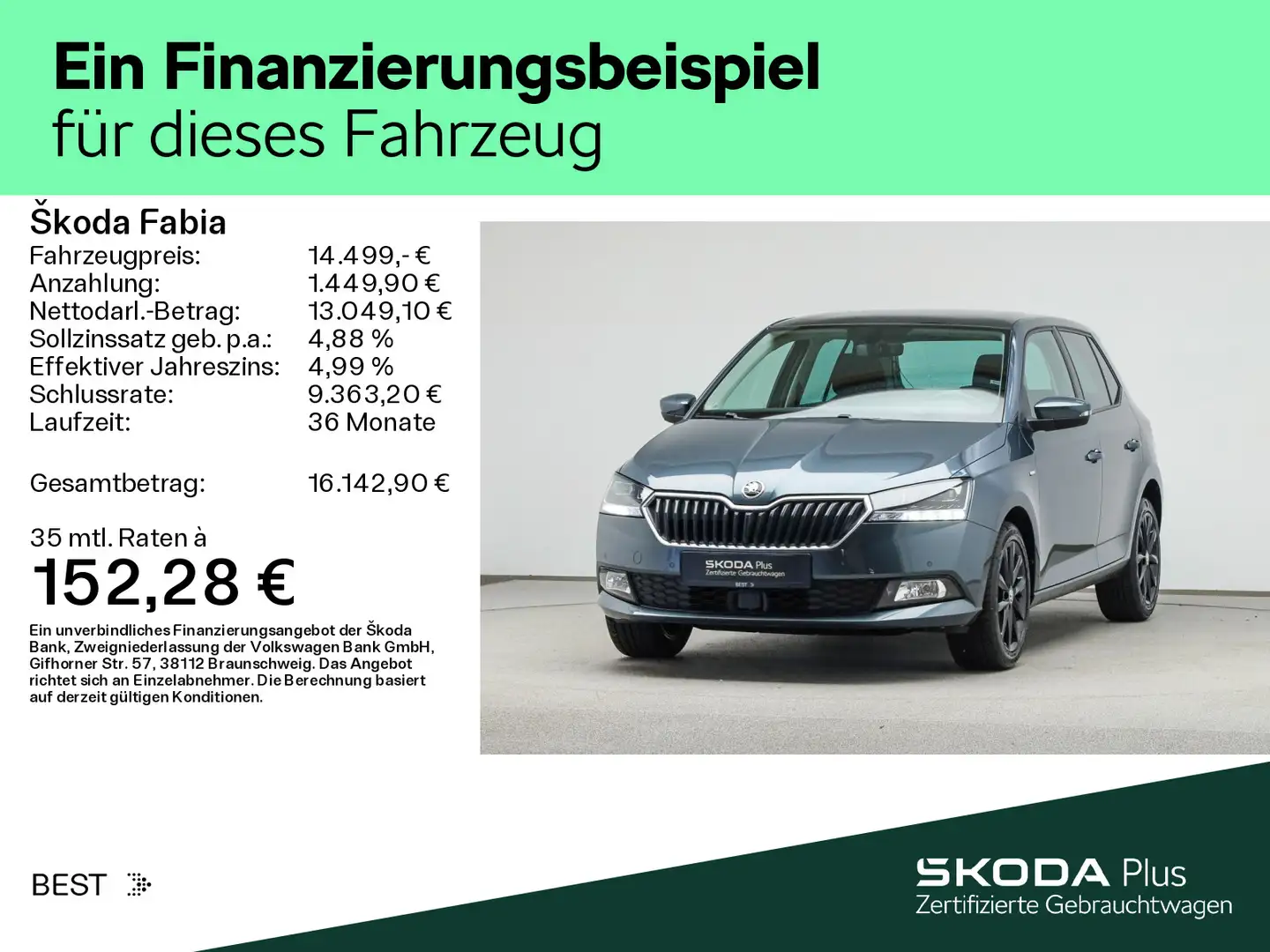 Skoda Fabia 1.0 TSI BEST-OF-DRIVE*PANO*PDC*SHZ*NAVI*LE Grau - 2