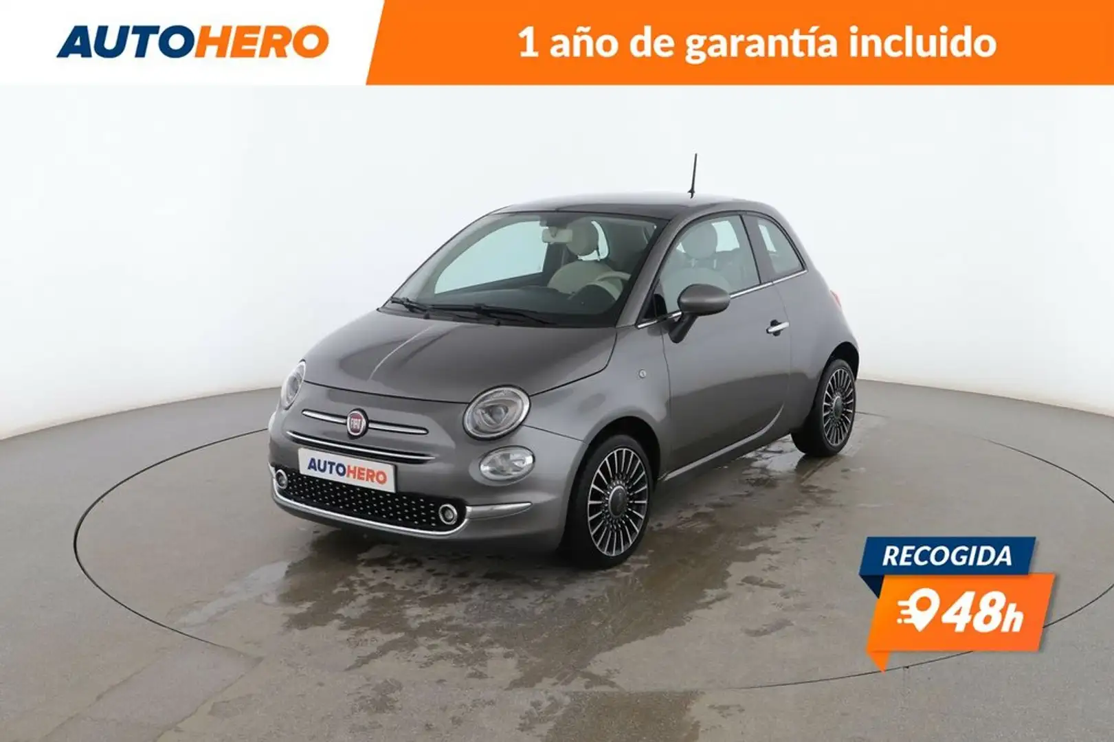 Fiat 500 1.2 Lounge Gris - 1