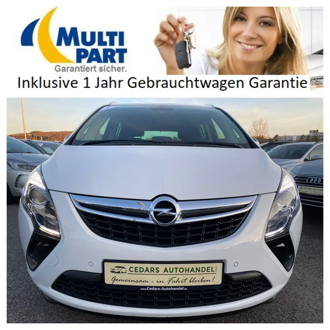 Opel Zafira Tourer 2.0 CDTI Active 7-Sitze Navi Xenon Einparkhilfe Weiß - 2
