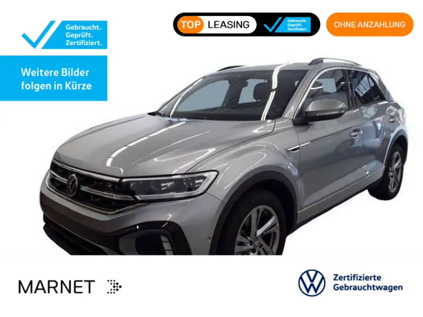 Volkswagen T-Roc R-Line 1.5 TSI DSG* Navi*AHK*Pano*Kamera*A Silber - 1