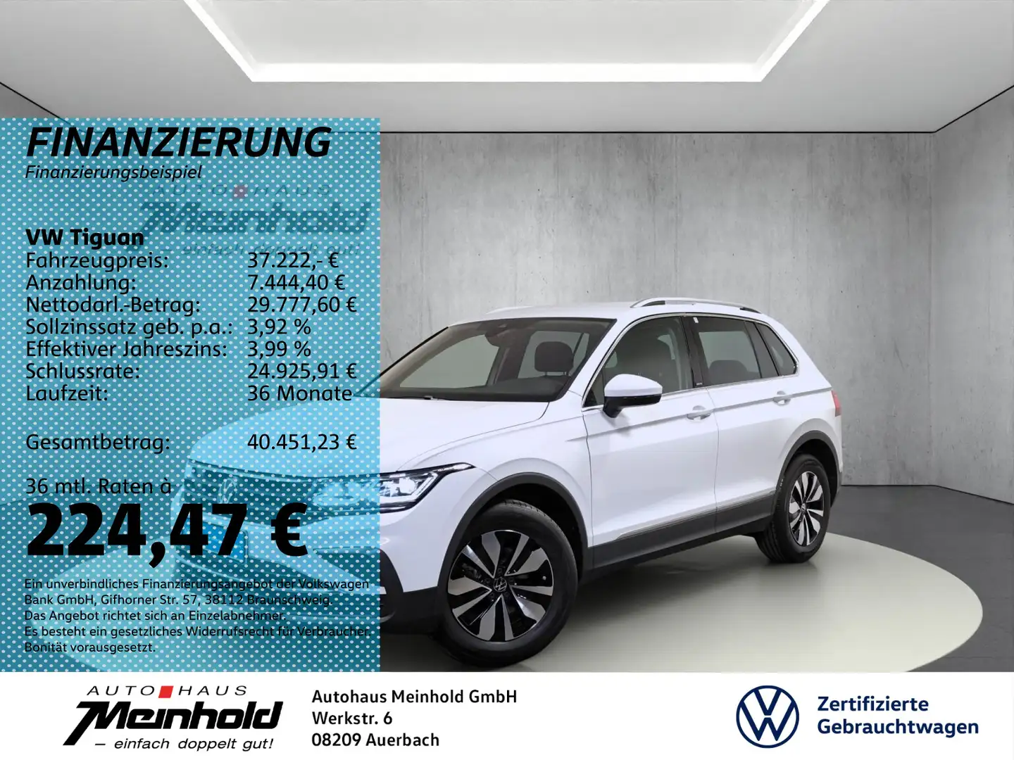 Volkswagen Tiguan 2.0 TDI Move, Kamera, Matrix, 6-Gang, DAB Weiß - 1