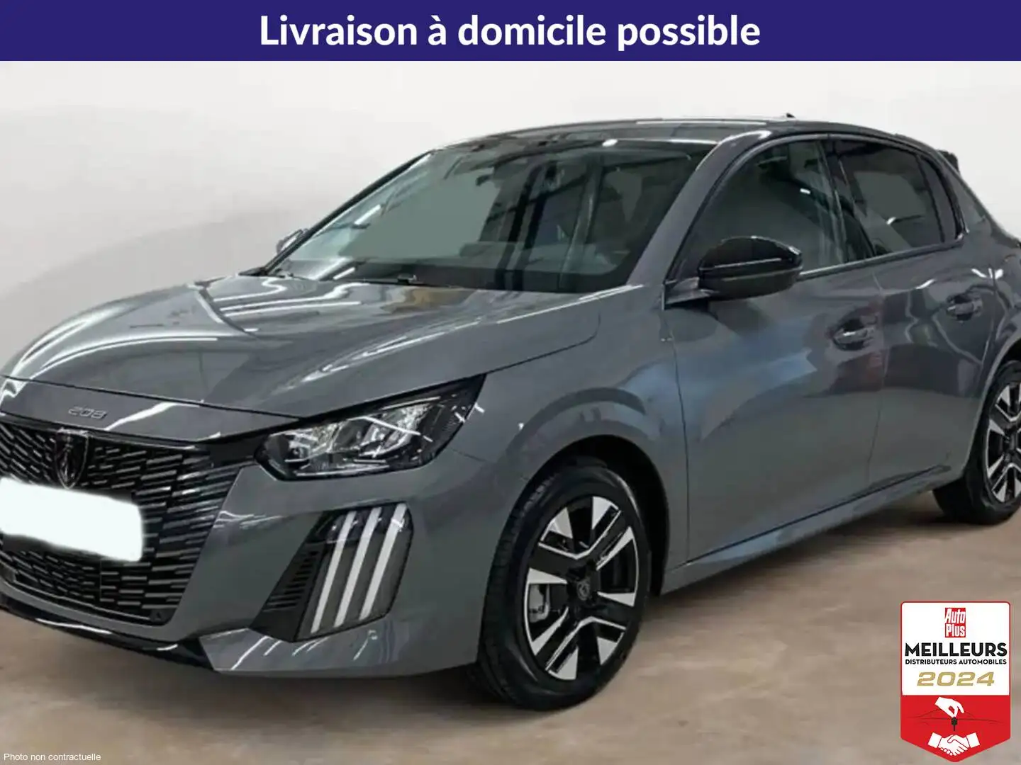 Peugeot 208 Hybrid 110 e-DCS6 Allure +Pack Vision \u0026 Navig Gris - 1