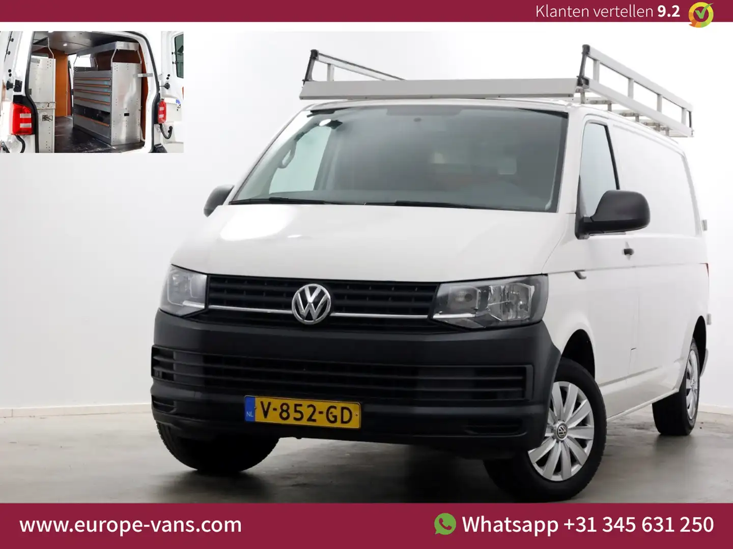 Volkswagen T6 Transporter 2.0 TDI 102pk E6 Lang Trendline Airco/Navi/Inricht Wit - 1