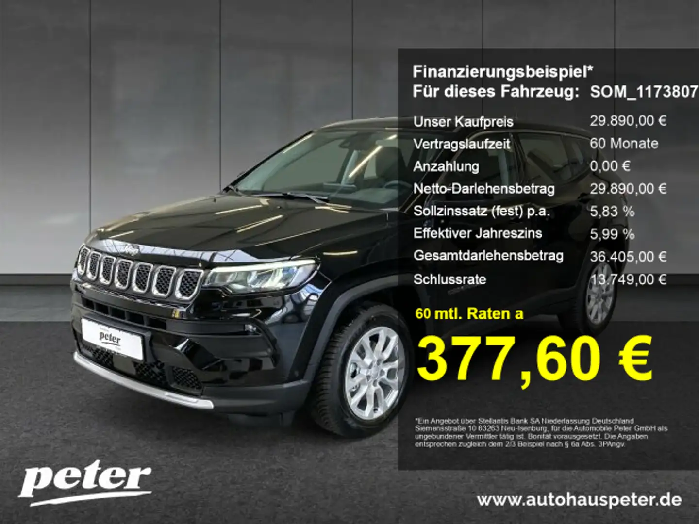 Jeep Compass Compass 1.5l T4 48V e-Hybrid MHEV Altitude FWD Negru - 1